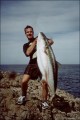 Land based game fishing. 70lb kingfish, North Island